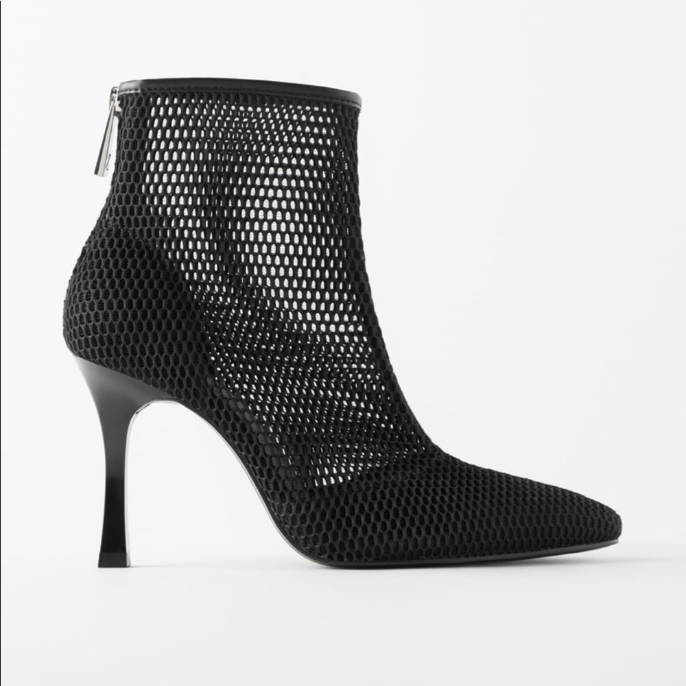 Zara Mesh Ankle Boots (Sz 8)